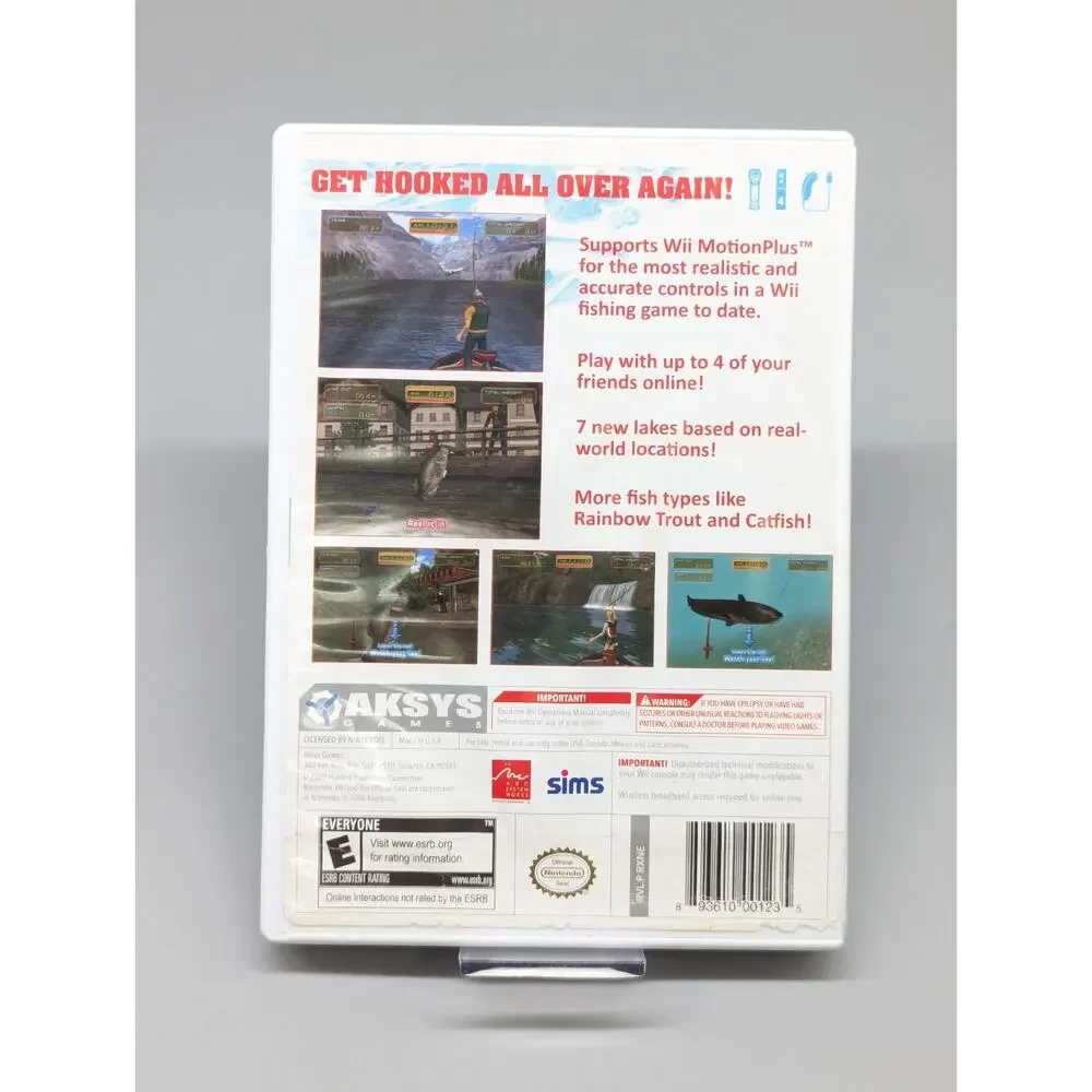 Nintendo Wii Hooked Again Real Motion Fishing Video Game No Manual